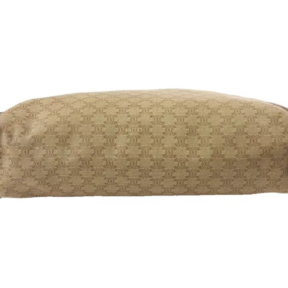 CELINE Clutch Bag Macadam Beige PVC x Leather Authentic - Picture 5 of 10